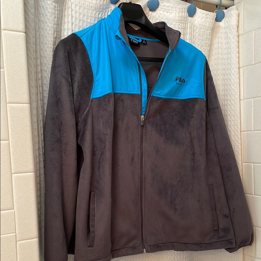 Fila Performance Jacket Blue and Gray Two-Tone Design